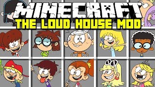 Minecraft THE LOUD HOUSE MOD  LINCOLN CLYDE LORI LOLA LUNA amp MORE  Modded MiniGame [upl. by Caril776]