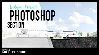 Section Rendering In Photoshop  Easy Architectural Section Rendering [upl. by Caddaric980]