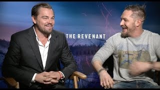 Leonardo DiCaprio and Tom Hardy interview for THE REVENANT [upl. by Ellesij707]