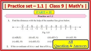 Practice set 11 class 9 maths part 2  Chapter 1 Basic Concepts in Geometry Maharashtra state board [upl. by Berenice]