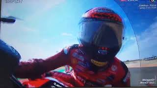 Pecco Bagnaia and Alex Marquez crash Aragon 2024 [upl. by Naujud]