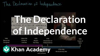 The Declaration of Independence  Period 3 17541800  AP US History  Khan Academy [upl. by Socin]