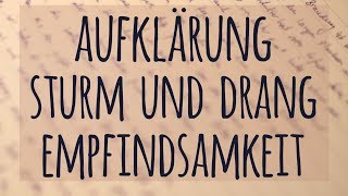 Aufklärung einfach erklärt  Empfindsamkeit  Sturm und Drang [upl. by Dincolo]