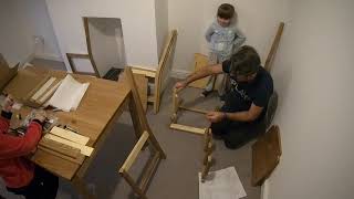 IKEA JOKKMOKK table and 4 chairs assembly time lapse [upl. by Oria]