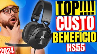 Review MAIS COMPLETA  Headset CORSAIR HS55 SURROUND Áudio 71 [upl. by Caralie]