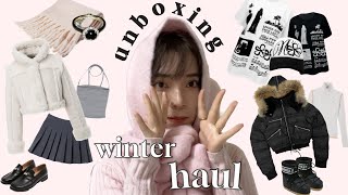 𝓦𝓲𝓷𝓽𝓮𝓻 𝓗𝓪𝓾𝓵 겨울패션하울 ⛄️ 100만원 택배 언박싱  쓰리타임즈 페일제이드  무신사 블랙프라이데이  갓성비템까지 👛🐰 [upl. by Aleel]