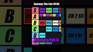 Fortnite Seasons Tier List Fortnite OG Shorts [upl. by Ttcos]