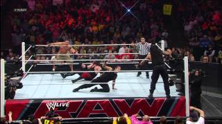 John Cena amp Team Hell No vs The Shield Raw April 29 2013 [upl. by Grati]