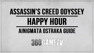 Assassins Creed Odyssey Happy Hour Ainigmata Ostraka Location  Solution Megaris [upl. by Margalit]