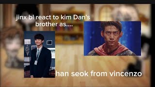 jinx bl react to kim Dans brother as han seok pt 2 hope yall enjoy ♤gachalily♡ [upl. by Anaihk771]