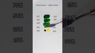 Forest green Vs Yellow lemon Mixing Colors Shorts colormixing subscribe satisfying [upl. by Dickens]