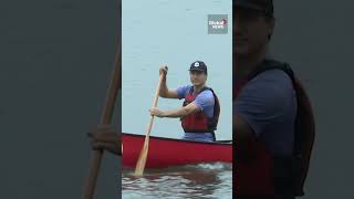 Trudeau takes a canoe trip on Sault Ste Marie visit [upl. by Lamhaj208]