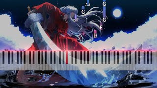 InuYasha  Affections Across Time Synthesia Midi Piano Tutorial amp Download [upl. by Chun]