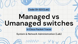 Manageable amp Unmanageable Switches  Hostname  MOTD  Passwords  DI323  SNA Lab Practical  PU [upl. by Jeremie]