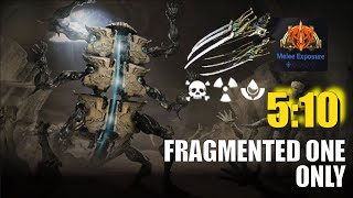 Warframe  Solo The Fragmented One 60 Eyes  5 minutes 10 seconds BOSS FIGHT ONLY  Wisp Prime [upl. by Blackmun736]