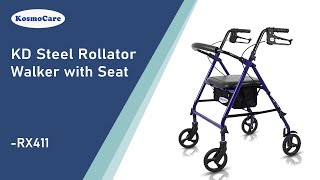 KosmoCare Rollator Walker Blue  Features RX411 [upl. by Aidiruy585]