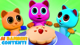 🐱Tre piccoli gattini  Canzone dei gattini e filastrocche per bambini  Ai Bambini Contenti [upl. by Piderit]