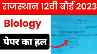 Rbse Class 12 Biology Paper Solution 1 April 2023  Rajasthan Board Biology Paper Answer Key [upl. by Viens]