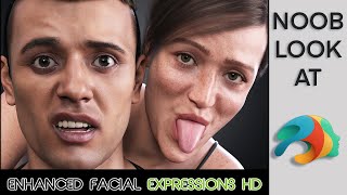 noob look at Enhanced Facial Expressions HD for Genesis 9 DAZ [upl. by Onirefez]