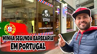 MONTEI MINHA SEGUNDA BARBEARIA EM PORTUGAL  Conrado Vlogs [upl. by Sirred463]