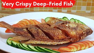 Super Crispy DeepFried Fish  A Simple Way to Cook DeepFry Fish [upl. by Anaugal183]