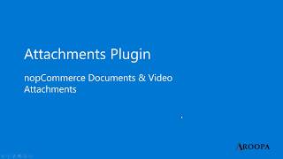 nopCommerce Attachments Plugin  Documents amp Videos [upl. by Tallou]