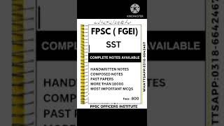 Fpsc SST past papers fpsc SST mcqs [upl. by Strepphon]