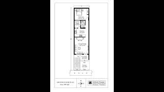 15x60 house plan  low budget building design instyle homes  one bedroom house plan  small house [upl. by Pernas]