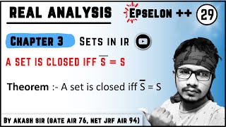 A Set is Closed iff it is equal to its Closure set is closed if it contain all its adherent point [upl. by Philbert]