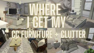 ✨NEW✨WHERE I GET MY CC FURNITURE amp CLUTTER LINKS💖✨THE SIMS 4 [upl. by Ho]