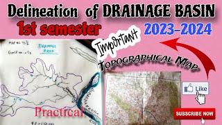 Delineation of Drainage Basinpractical 1st semBySagarika Naggeography [upl. by Maurits]