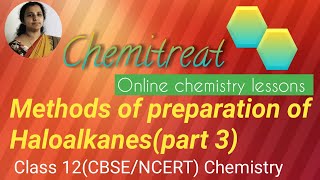 Methods of preparation of haloalkanesPart 3halogen exchange reactnsFinkelsteinswartz reactions [upl. by Bolitho]