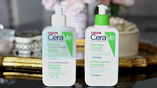 CeraVe Hydrating Cream To Foam Cleanser amp Hydrating Facial Cleanser Review [upl. by Ferri810]