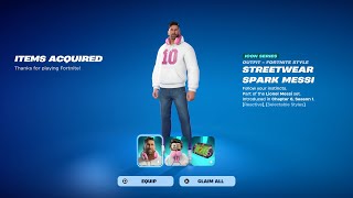 How To Get Streetwear Spark Lionel Messi Skin For FREE Fortnite [upl. by Deer807]