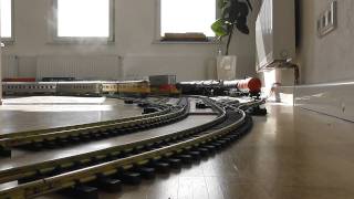 Indoor g scale Hudson with 10 heavyweights and 2 SD45  2 GP40 hauling a boxcar consist [upl. by Crain868]