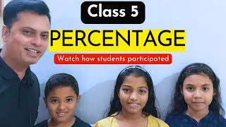 Percentage  Class 5  Maths  Explained in hindi [upl. by Haramat546]