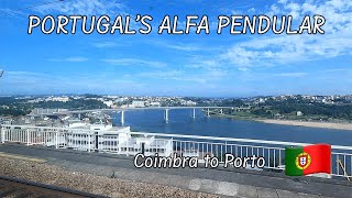 Coimbra to Porto  Comboios de Portugals Alfa Pendular [upl. by Nlycaj314]