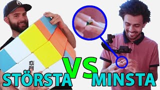 Världens största VS världens minsta Rubiks kub [upl. by Aggarwal217]