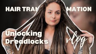 Unlocking my dreadlocks  Major hair transformation [upl. by Carey]