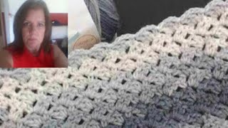 Crochet blanket for beginners This easy dimond cluster is simpley beautiful [upl. by Alletsyrc]