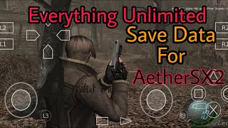 Aether SX2 Resident Evil 4 All Cheat Codes Save Data Everything Unlimited For Aether SX2 [upl. by Eldnik]