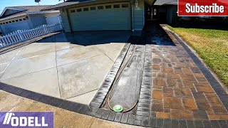 Epic Paver driveway Design and walkway Cool Driveway build [upl. by Chaiken]