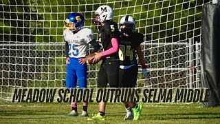 MIDDLE SCHOOL FOOTBALL Meadow School and Selma Middle battle Meadow outruns Selma [upl. by Htnnek]