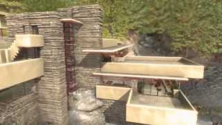 Frank Lloyd Wright  Fallingwater house over waterfall [upl. by Brunhild]