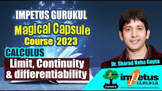 Limit Continuity amp differentiability  Calculus for NIMCET  Magical Capsule Course  19 [upl. by Adamok]