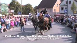 Festlicher Umzug beim Historischen Bierfest in Zwiefalten [upl. by Ahcsim]