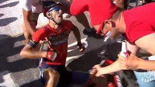 Vincenzo Nibali Crashes out of the 2018 Tour de France Stage 12 [upl. by Neeluj761]