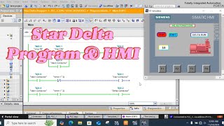 TIA Portal Star Delta plc programamp HMI automation plc technology Siemensplc siemens HMI [upl. by Wooster]