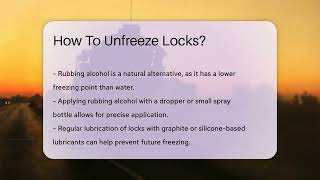 How To Unfreeze Locks  SecurityFirstCorpcom [upl. by Yrocaj]