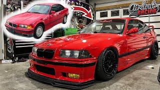 Building a BAGGED BMW E36 in 10 Minutes [upl. by Anoed]